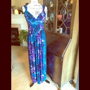 Chaps Tie-Dye Maxi Dress Medium